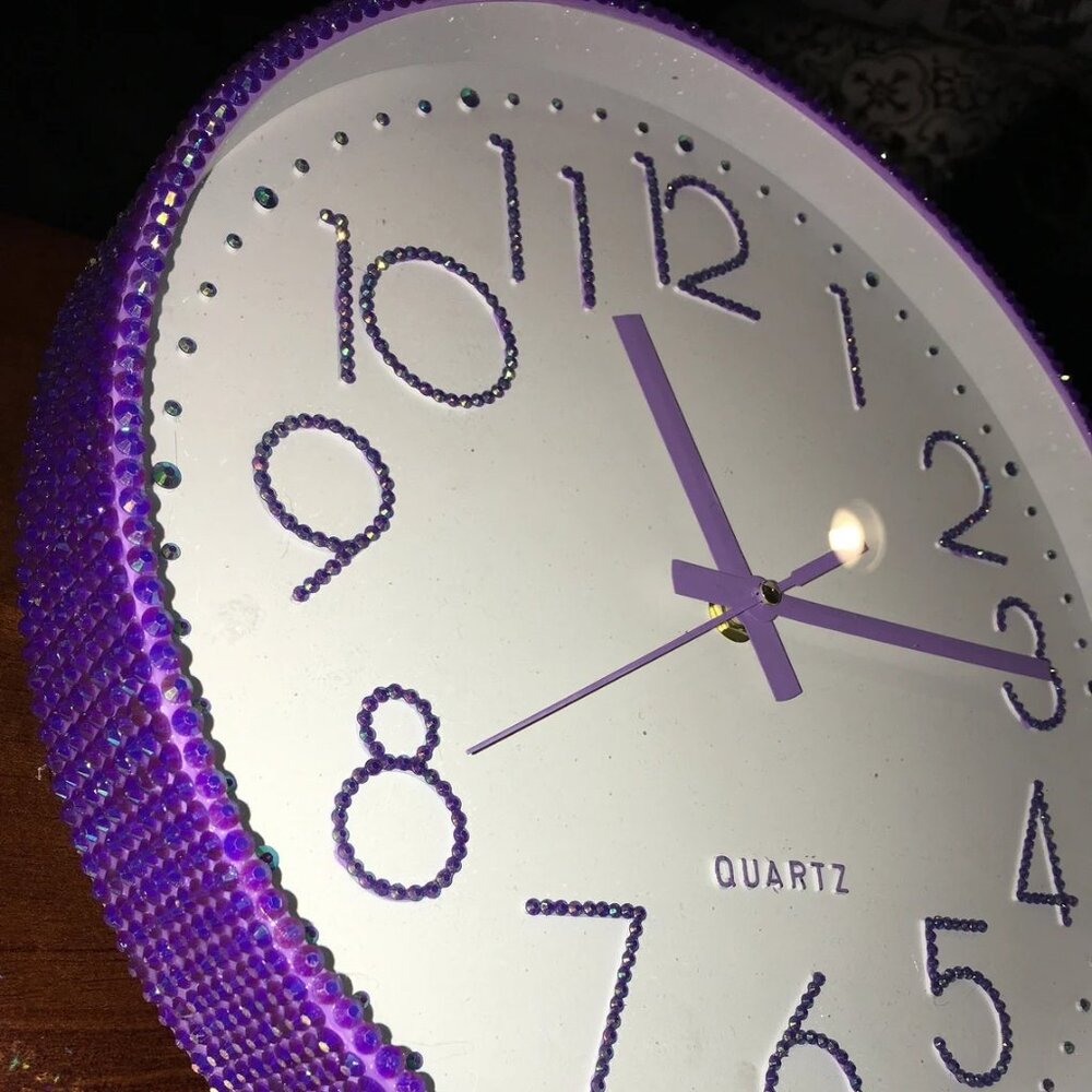 Wall clock, Purple Clock, Modern Decor, Unique Wall Clock, Wall Decor